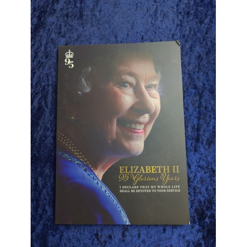 369 - Jubilee Mint ltd. ed. gold plated Elizabeth II 95 Glorious Years commemorative four coin set,  ... 