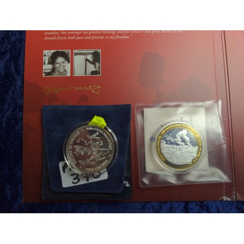 370 - Commemorative coins, including Jubilee Mint cased 2022 RNLI £5 coin collection, Jacqueline Hur... 