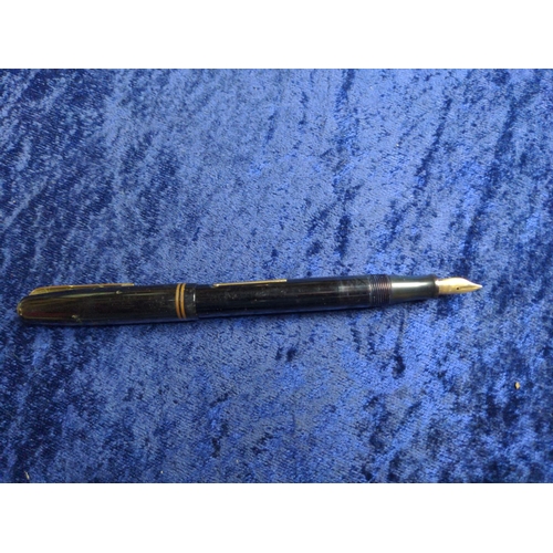 379 - Two fountain pens with 14ct gold nibs, including Parker Duofold & Waterman's