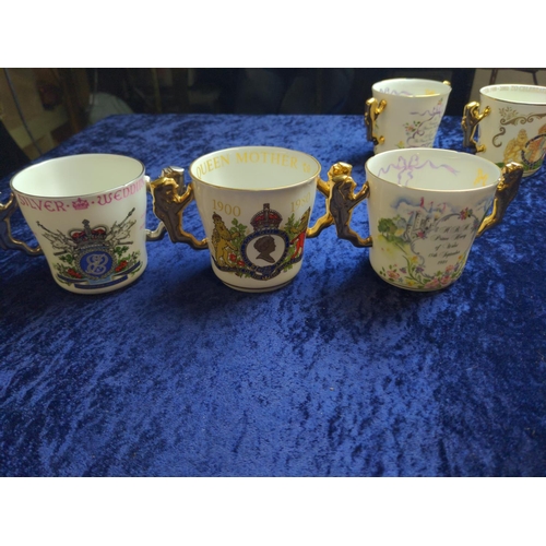 388 - Eleven various Paragon Royal commemorative loving cups