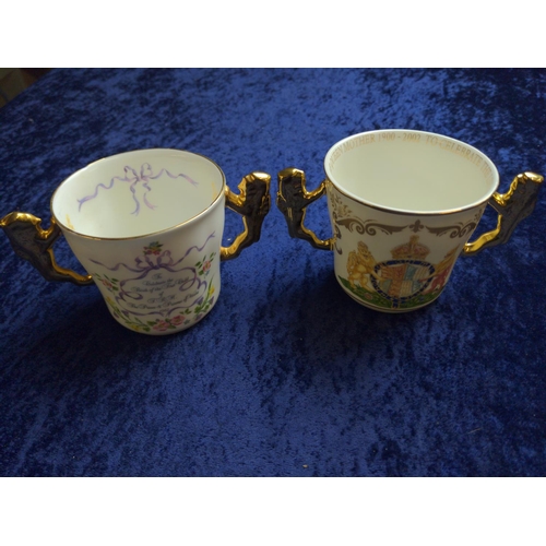 388 - Eleven various Paragon Royal commemorative loving cups