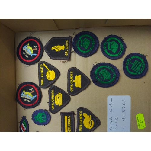 456 - A collection of vintage Girl Guide and Brownie badges, including various activity badges