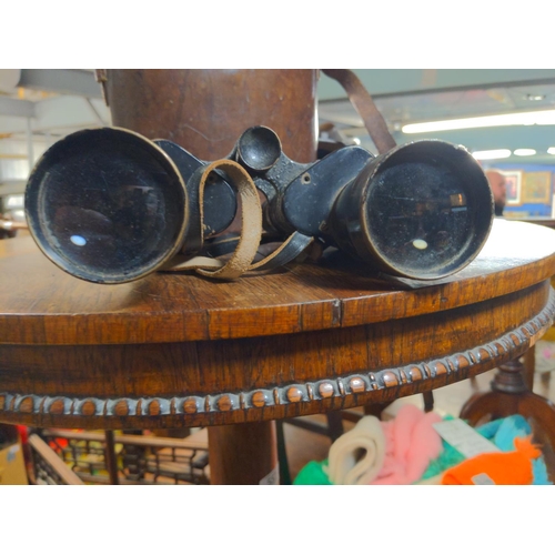 479 - Voigtlander Braunschweig German Navy binoculars 7 x 50 serial NO. 40132 and original case.