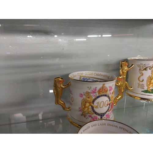 510 - Collection of six large Commemorative Loving Cups.Inc, Royal Albert, Shelley and Royal Doulton. All ... 