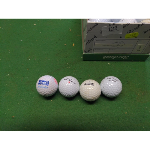 122 - Shoebox full of golf balls (55 no.)