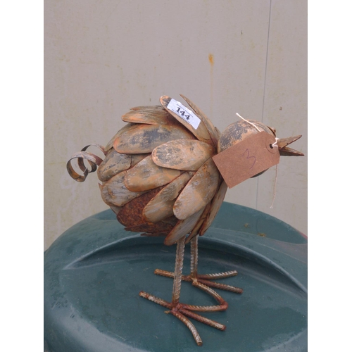 144 - Metal chicken ornament H27cm