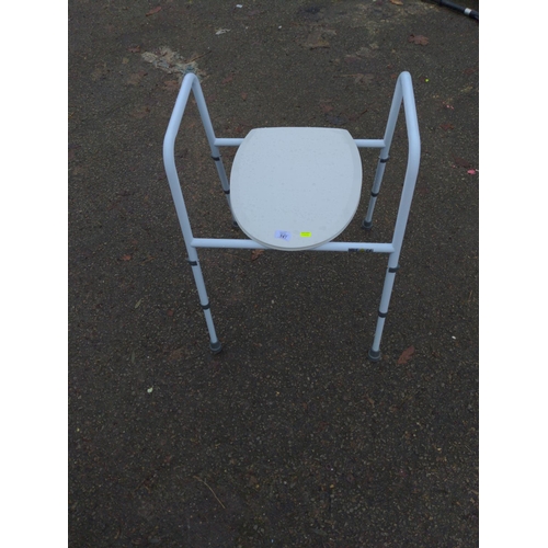 147 - NRS toilet seat frame. W54 D 40 H 76 CM ADJUSTABLE Height.