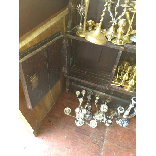 165 - Oak dresser top. W147cm D20cm H145cm