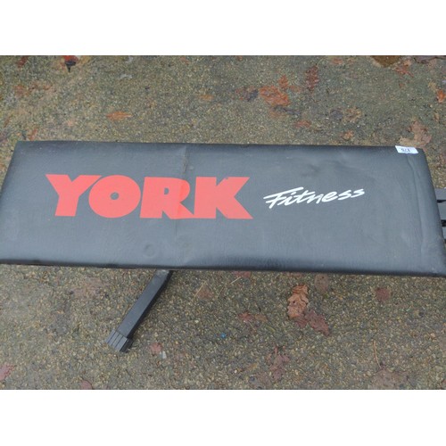 176 - York fitness weight bench with adjustable angles. 