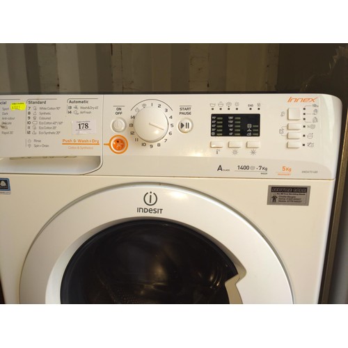 178 - Indesit Innex A class 1400 7KG WITH drier at 5k 