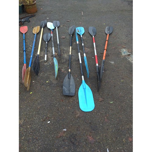 180 - Ten kayak paddles 