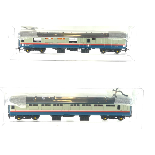 33 - BR Mk2 Coach Pack Blue & Grey Red Stripe mobile track assessment Modelzone exclusive. Manufactured b... 