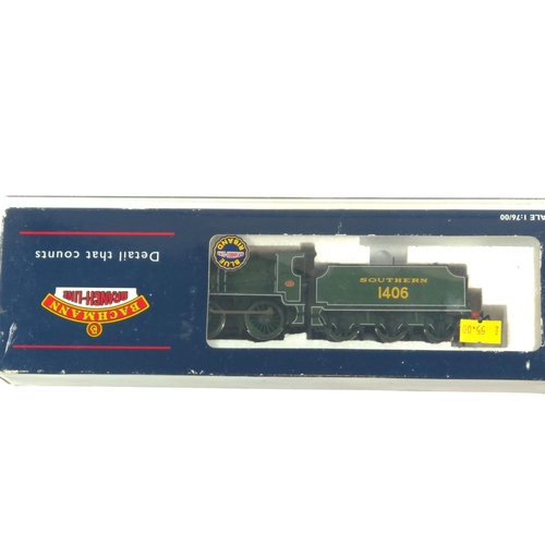 35 - N Class 1406 SR with slope sided tender. Manufactured by Bachmann. Makers Catalogue no 32-160