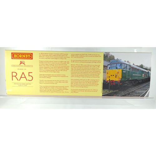 155 - DRC A-1-A A-1-A Class 31 Diesel Electric Locomotive 31452, DCC ready. Manufactured by Hornby. Makers... 