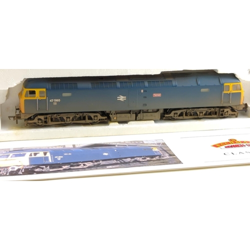 136 - Class 47/0 Diesel Locomotive BR Blue 47560 Tamar (Weathered) Cheltenham Model Centre, DCC ready. Man... 