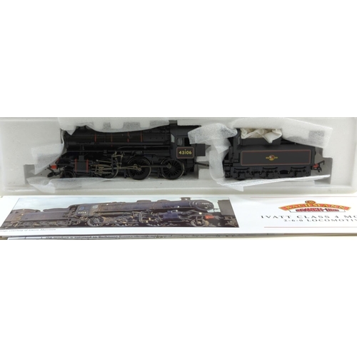 99 - Ivatt Class 4 2-6-0 43106 with tablet catcher L/Crest, DCC ready. Manufactured by Bachmann. Makers C... 