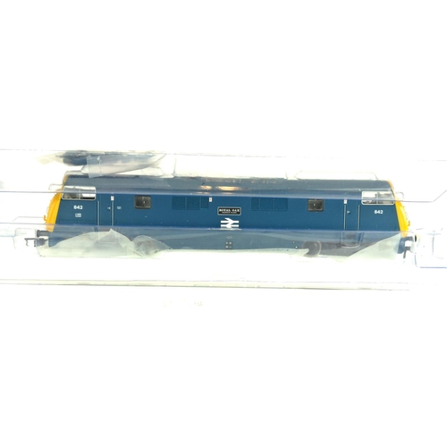 128 - Class 43 Warship 842 Royal Oak BR Blue, DCC ready. Manufactured by Bachmann. Makers Catalogue no 32-... 