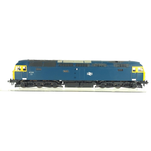 248 - Class 47 Diesel 47100 Merlin BR Blue with yellow ends, DCC ready. Manufactured by Heljan. Makers Cat... 