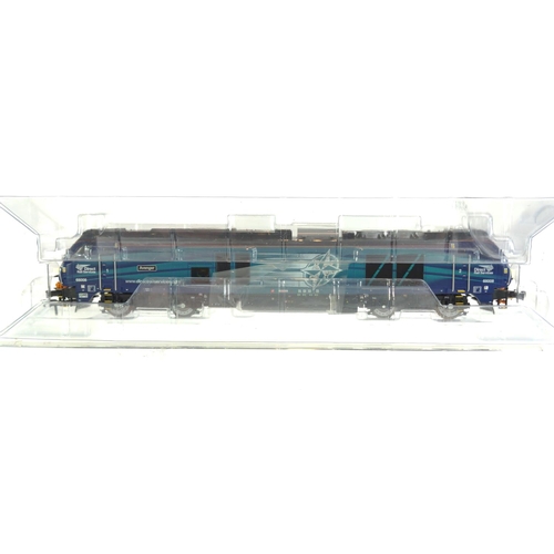 292 - Class 68 68008 Avenger DRS Livery late modified, DCC ready. Manufactured by Dapol. Makers Catalogue ... 