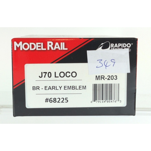 349 - LNER J70 Loco BE E/emblem 68225, DCC ready. Manufactured by Rapido. Makers Catalogue no MR-203