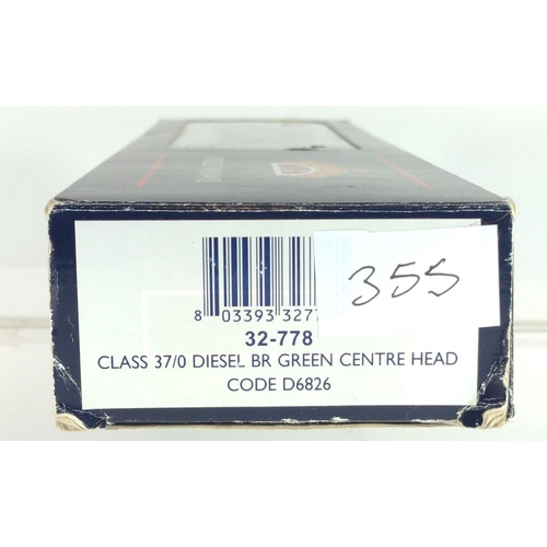 355 - Class 37/0 Diesel BR Green Centre Head Code D6826, DCC ready. Manufactured by Bachmann. Makers Catal... 