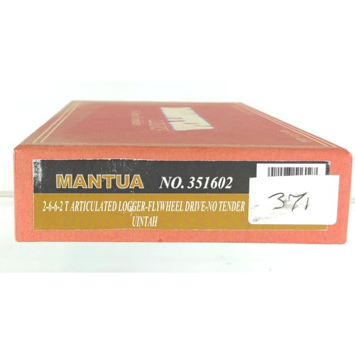 371 - HO 2-6-62TArticulated Logger Flywheel Drive no tender Unitah, DCC ready. Manufactured by Mantua. Mak... 