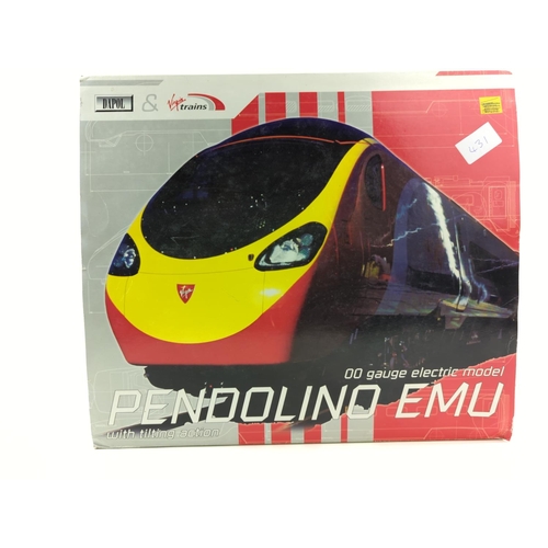 431 - Virgin Pendolino Red Revolution EMU 4 Car Set Running Number 390 002 with tilting action . Manufactu... 