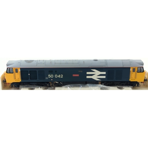 616 - TMC 130D  BR Large Logo Blue Class 50 Co-Co 50042 Locomotive Triumph. Manufactured by Hornby. Makers... 