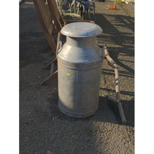 1 - Aluminium milk churn, marked 'Torridge Vale Dairies'. H69cm