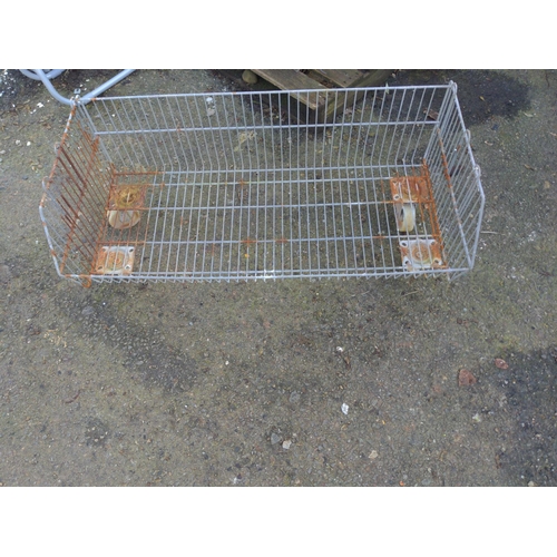 54A - Wheeled metal cage basket. W100cm