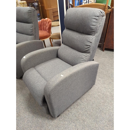 764 - Grey reclining cinema style chair