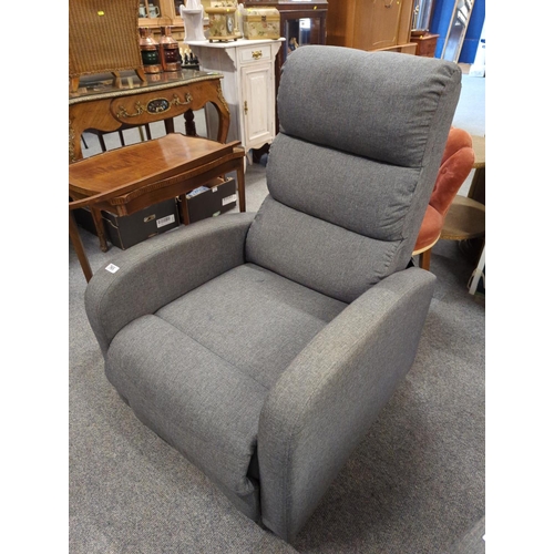 765 - Grey reclining cinema style chair