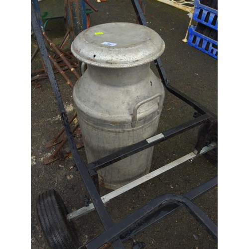 22 - Aluminium milk churn, marked 'Torridge Vale Dairies'. H69cm