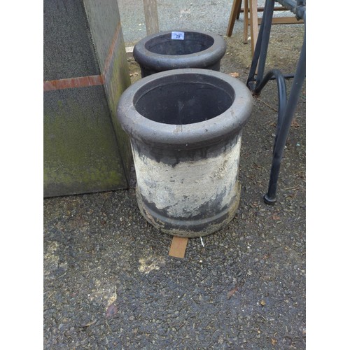 29 - Pair of chimney pots/ rhubarb forcers