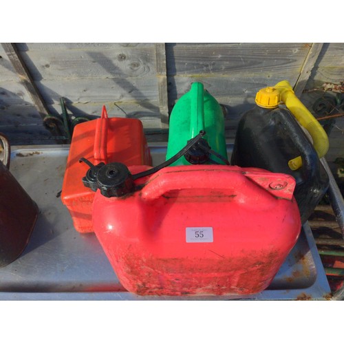 55 - 4x plastic fuel cans