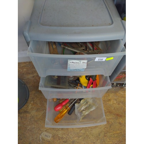 158 - 3 drawer unit with tool contents