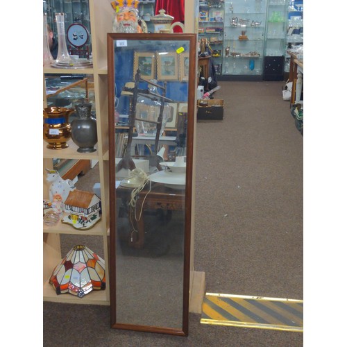 413 - Rectangular framed mirror 34 x 121.5cm