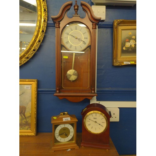 414 - Two mantle clocks, both battery operated inc. Junghans and Coopers of Stortford