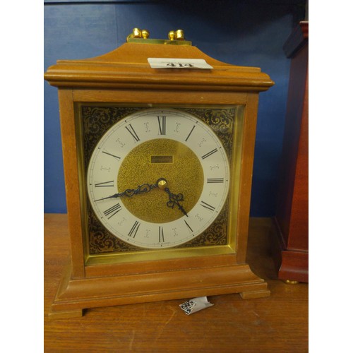 414 - Two mantle clocks, both battery operated inc. Junghans and Coopers of Stortford