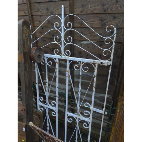 151 - Scrolled metal garden gate. W92cm