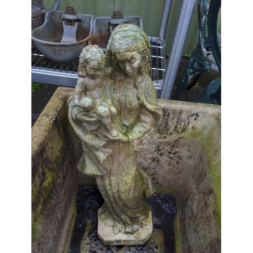 25 - Pair of Mother & Child garden ornaments. H66cm