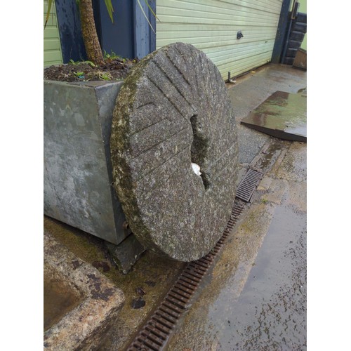 52 - Impressive granite mill stone. Collected from a 13th Century estate during a clearance. Minimum 4 pe... 