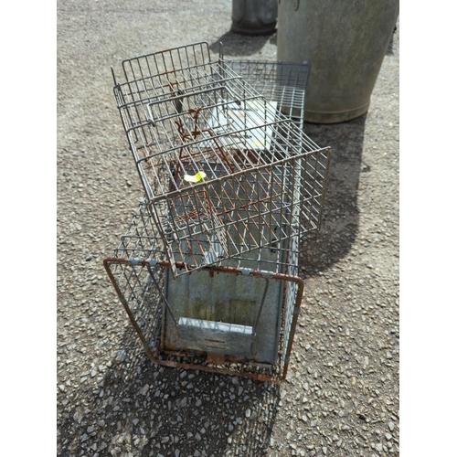 232 - 2 humane animal traps. Largest L82cm