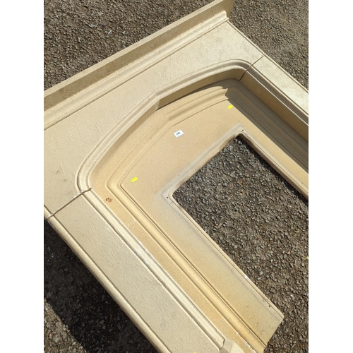 240 - Composite material fire surround. W116cm H105cm