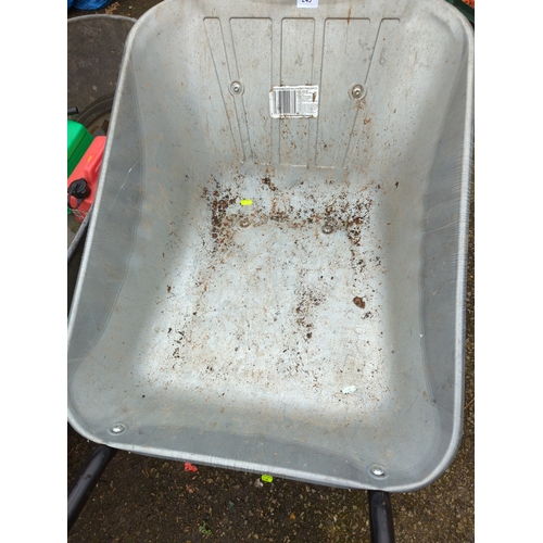 245 - Galvanised gardening wheelbarrow. Good condition.