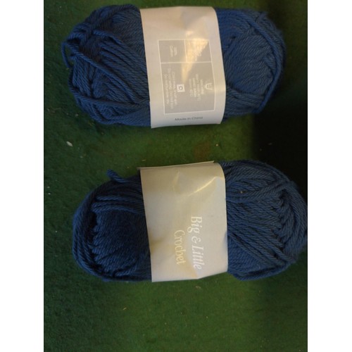 342 - 30 x blue 25 grams 'Little Big Crochet' yarn