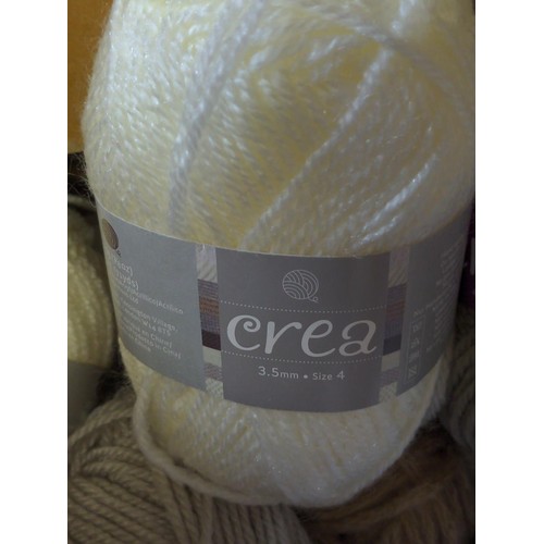 348 - 62 balls of mixed yarn, mostly 25 gram Crea, assorted colours