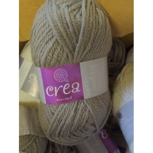 348 - 62 balls of mixed yarn, mostly 25 gram Crea, assorted colours