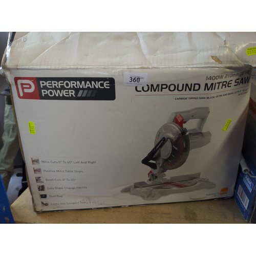 360 - Performance power compound mitre saw 400w in box