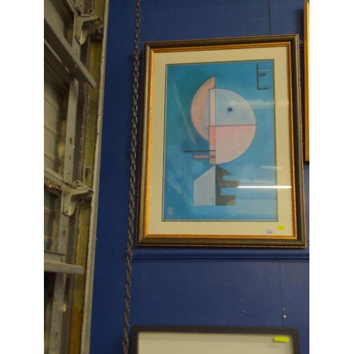 600 - Wassily Kandinsky (Russian 1866-1944) Upward 1929. Framed print. 57cm x 77 cm